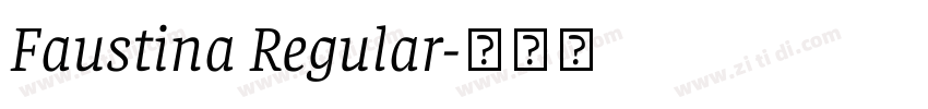 Faustina Regular字体转换
